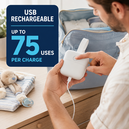 Portable UV Pacifier Sterilizer Case – 1-Minute Sanitizing, USB Rechargeable with Carry Strap