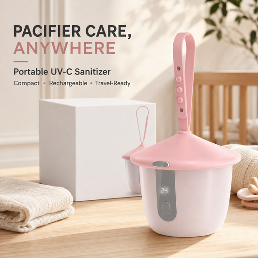 Portable UV-C Pacifier Sanitizer with Smart Display and 1500mAh Battery